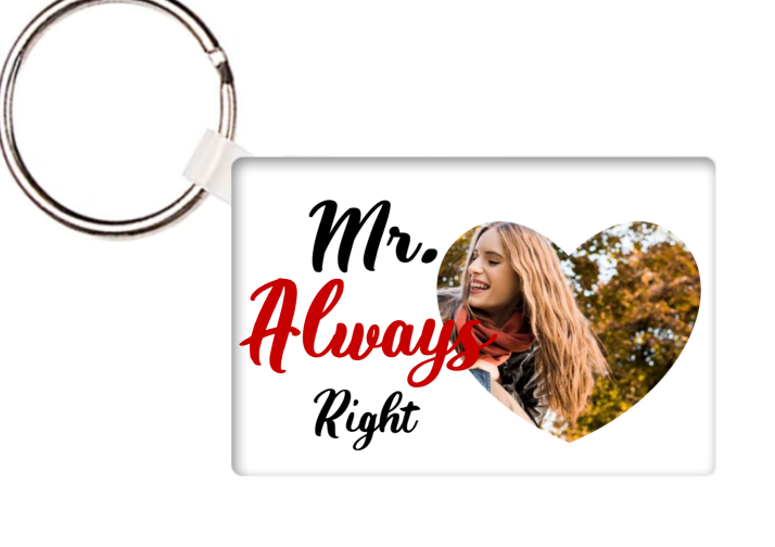 Egyedi kulcstartó - téglalap alaku - Valentin - V02