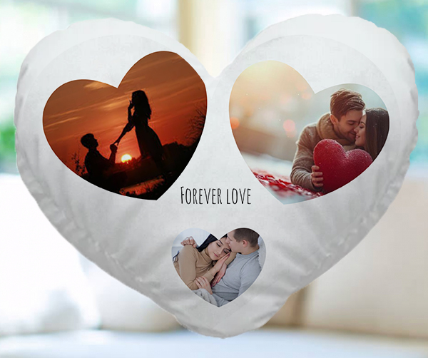 Fényképes Párna - 40x40 - Szívalakú - Valentin - V6