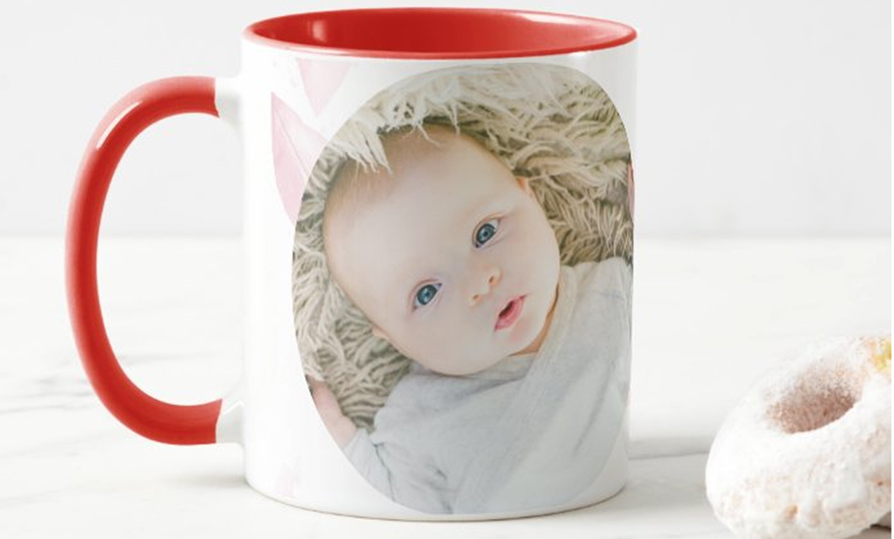 Fényképes Bögre - Színesbelsős - Piros - 3dl