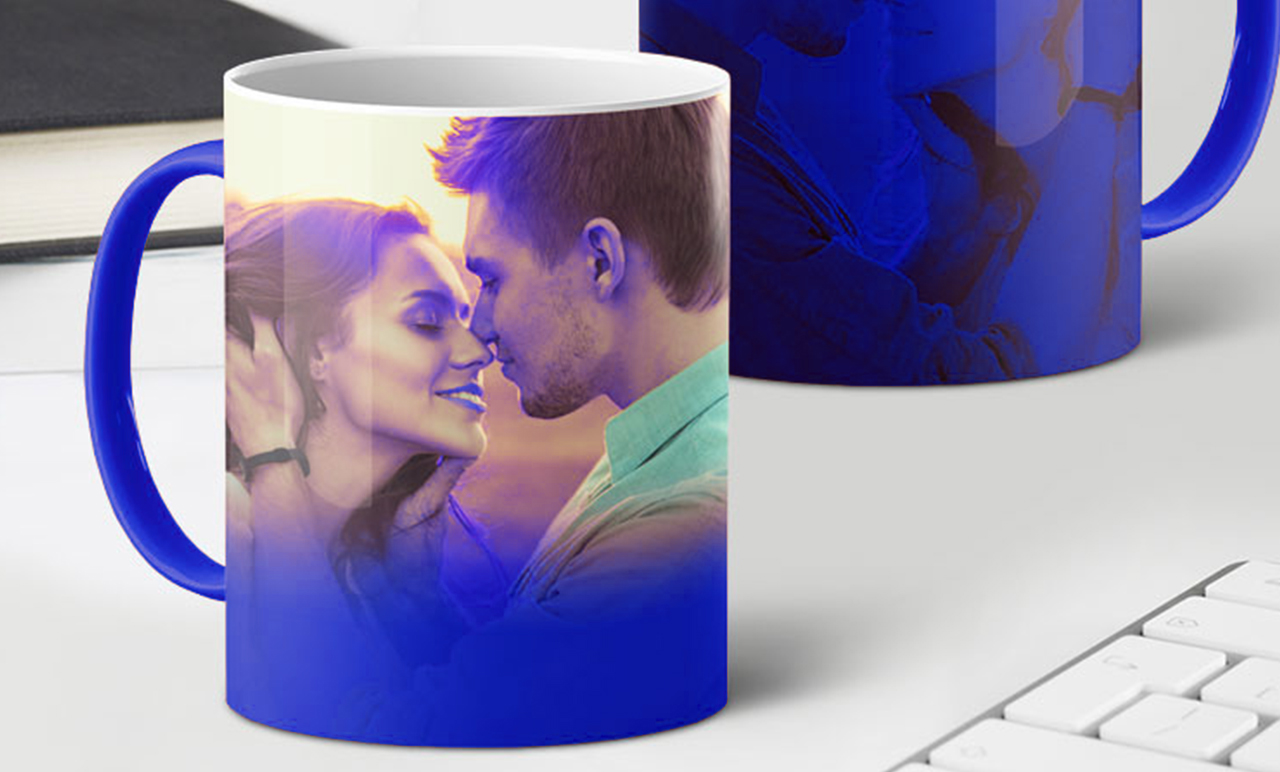 Fényképes Bögre - Varázsbögre - Kék - 3dl