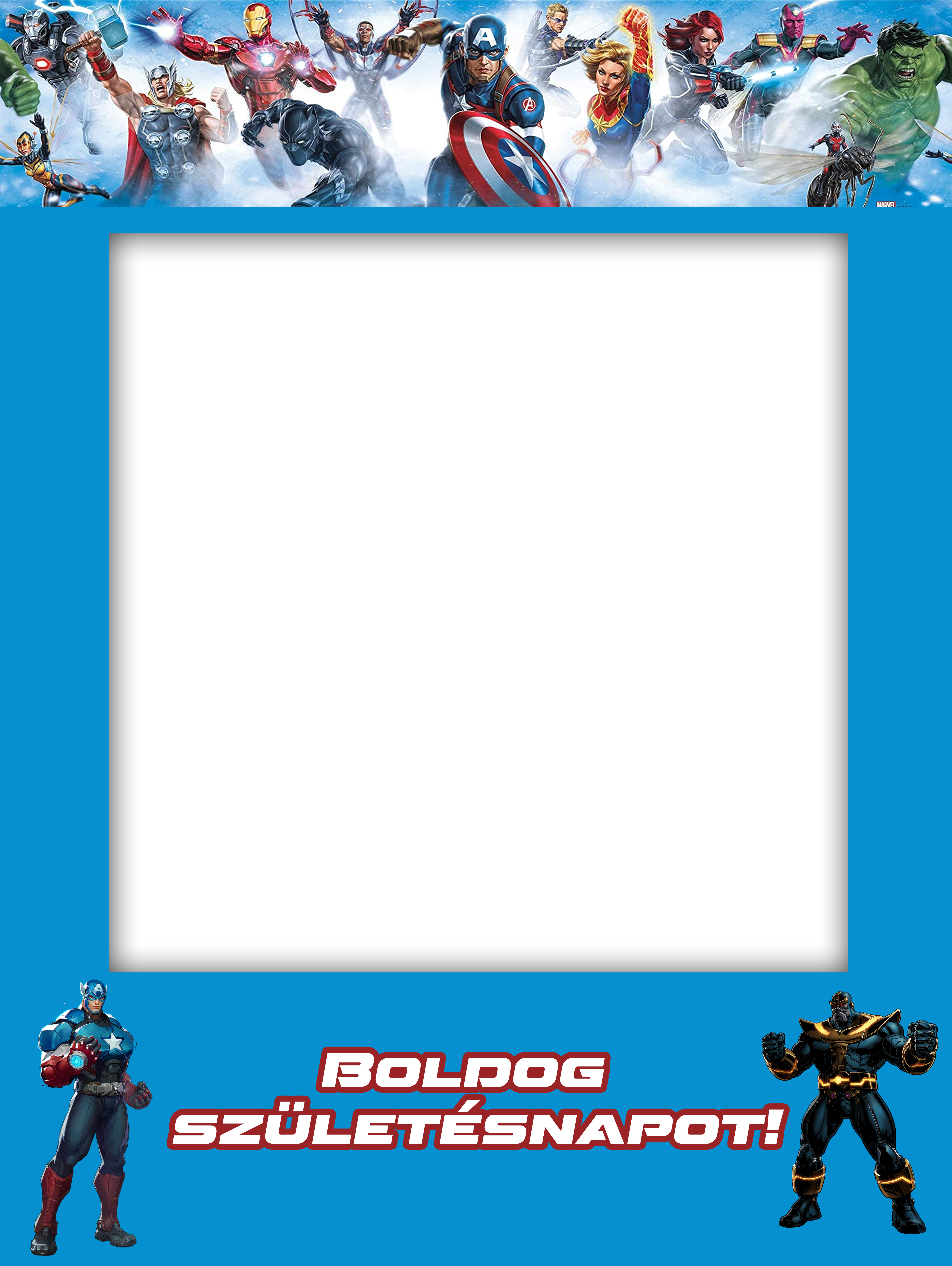 Egyedi Selfie keret - 100x133cm - Szuperhős