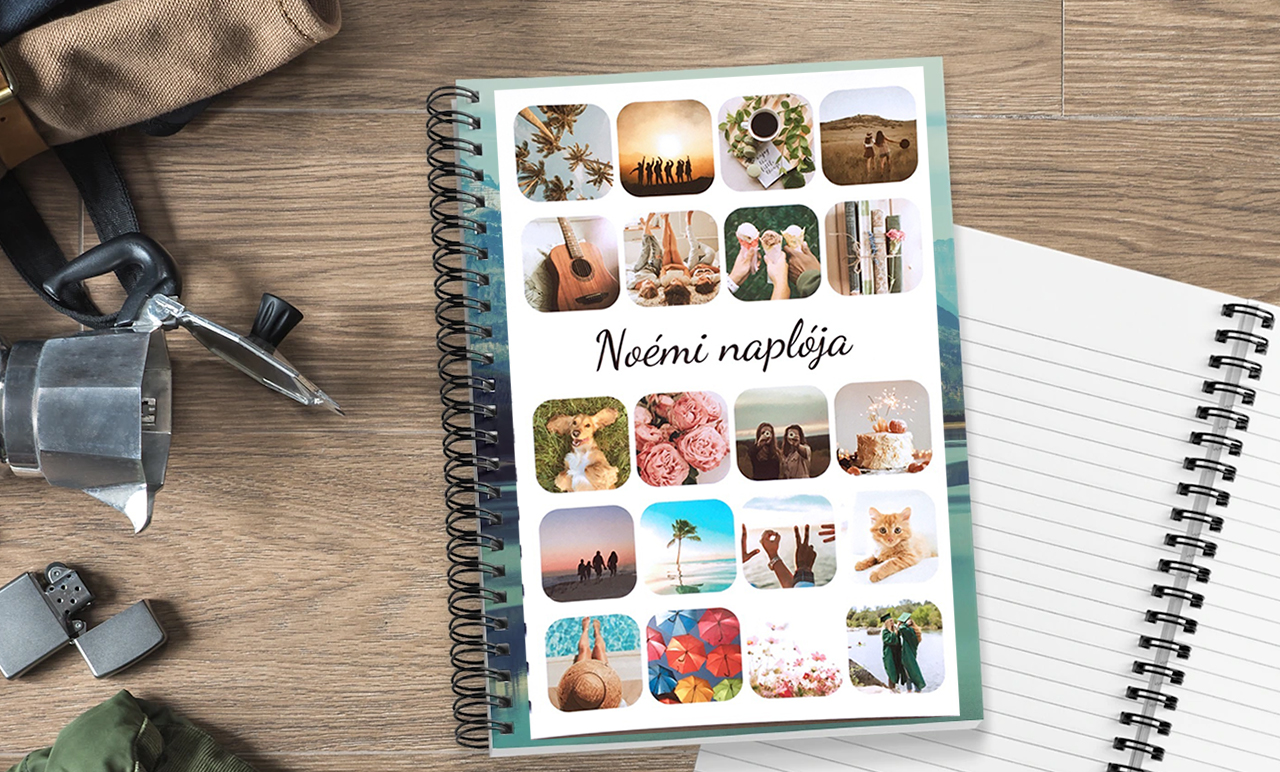 Saját fényképes jegyzetfüzet