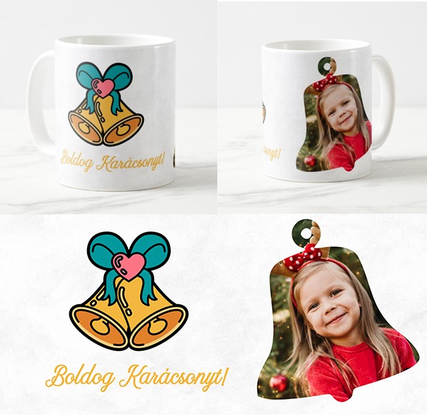 Egyedi fényképes Bögre - Karácsony - K02