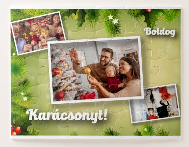 Egyedi fényképes kirakó 35dbos - Karácsony -  Kollázs