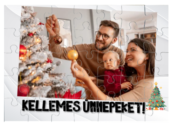 Egyedi fényképes kirakó 35dbos - Karácsony -  Kellemes ünnepeke