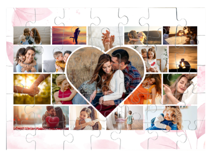 Egyedi fényképes kirakó 35dbos - Szerelem -  Szerelmes színek