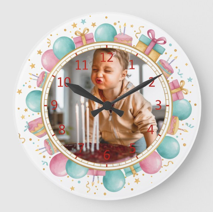 Egyedi fényképes óra - Születésnap