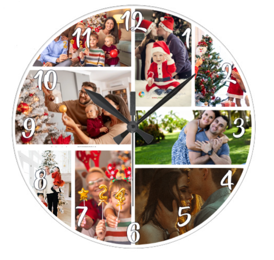 Egyedi fényképes óra - Karácsonyi varázs