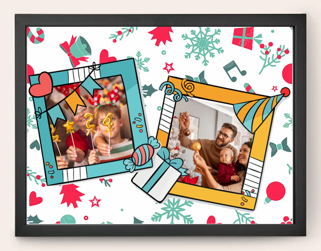 Egyedi kollázs készítés - 30x40  - Családi kollázs