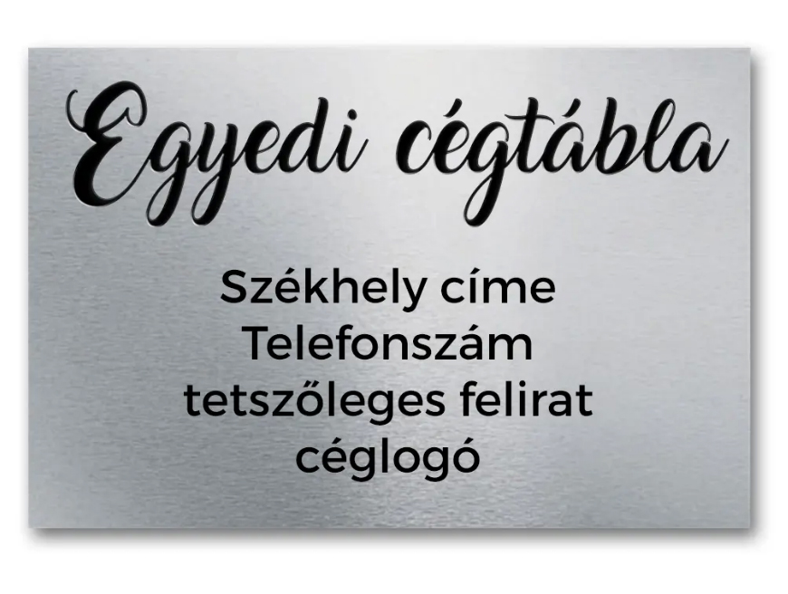 Egyedi névtábla lépcsőházi 5 x 7,5 cm méretben