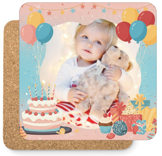 Fényképes Poháralátét - Születésnap - Party 02