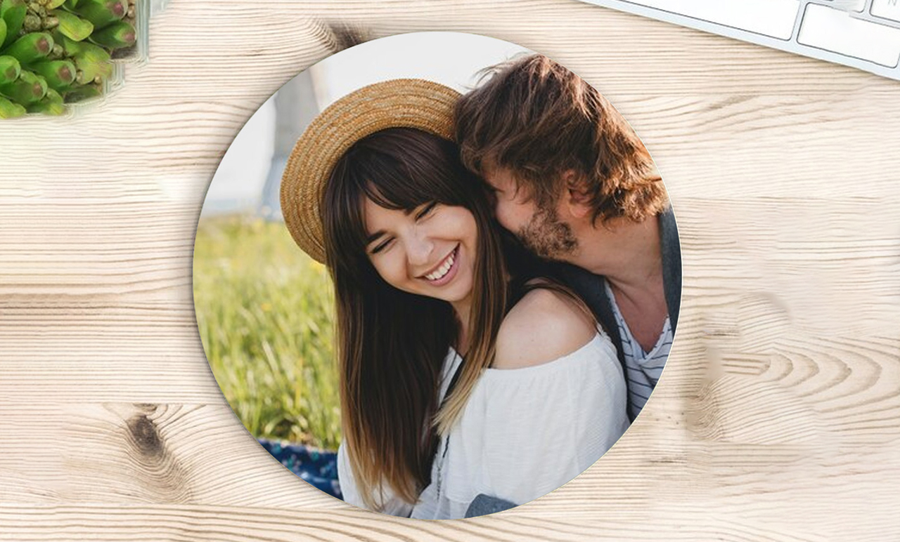 Fényképes egérpad kör