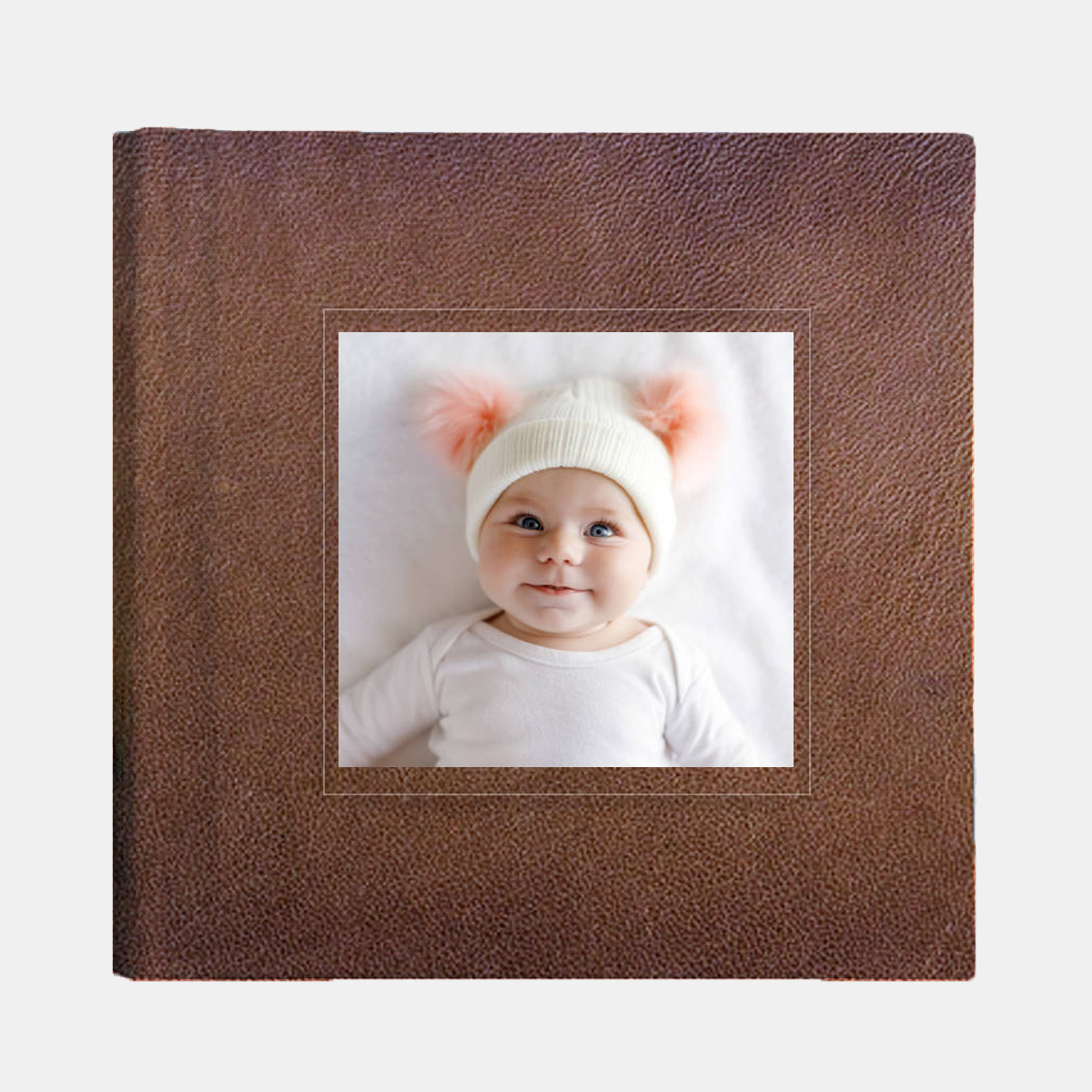 Fotókönyv 30x30cm - Bőr - barna