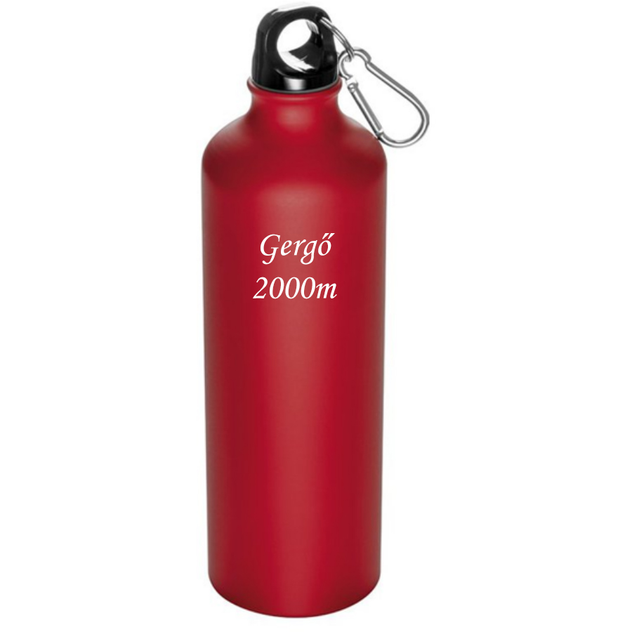 Gravírozott kulacs bordó