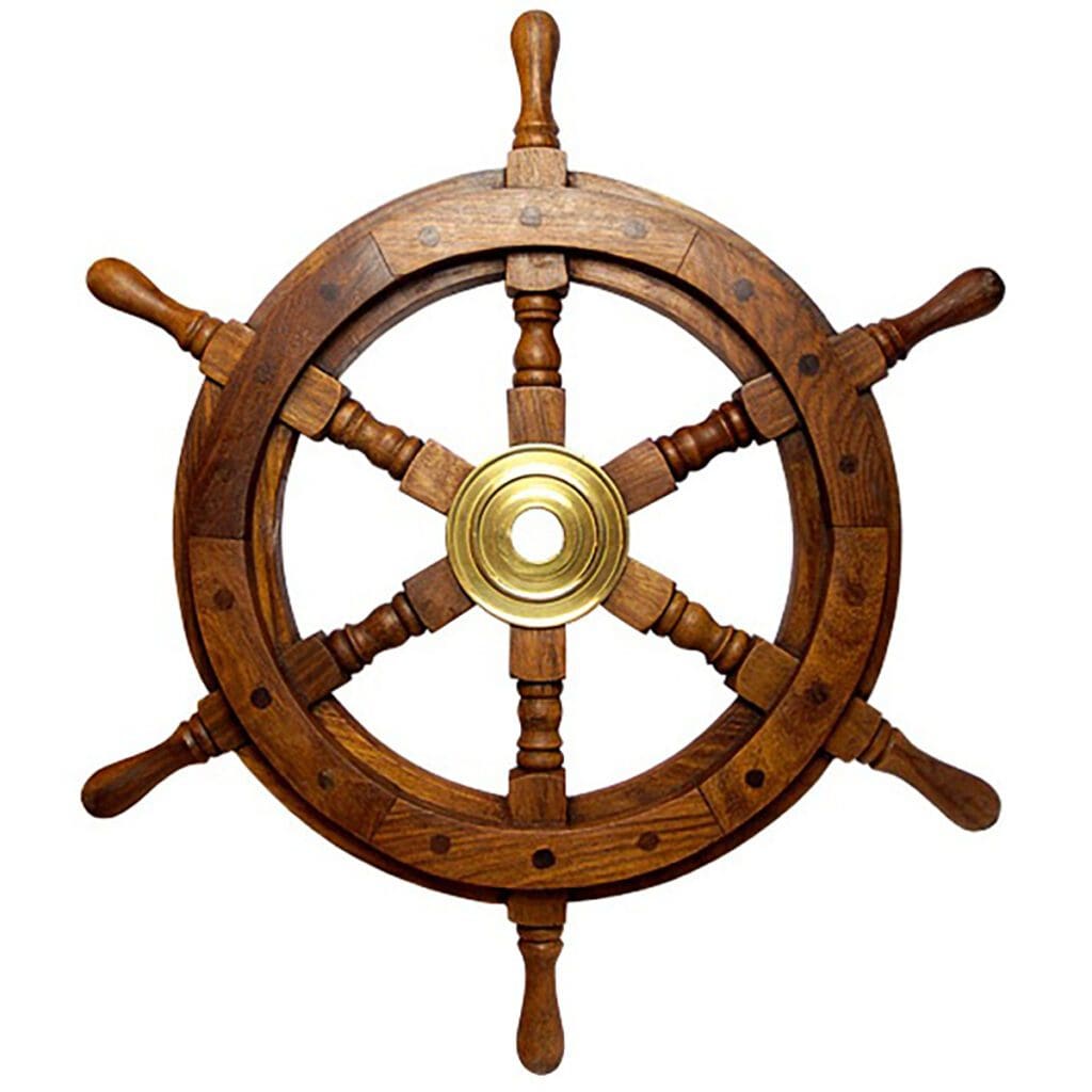 Hajókormány kerék - 60cm-es átmérő - (Egyedi gravirozással)