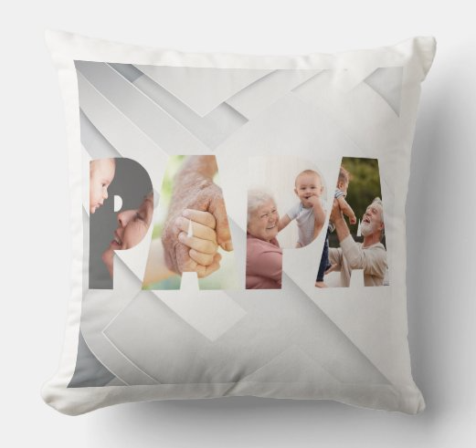 Egyedi fényképes párna - Család -  PAPA