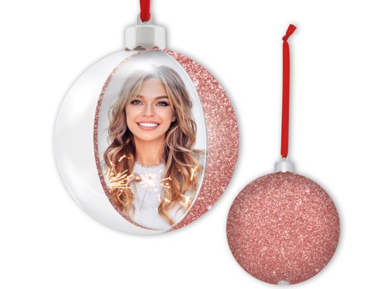 ZEP SF105P1 karácsonyfa dísz gömb pink 7,5x7,5