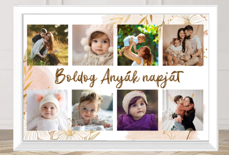 Montázs kerettel - 20x30 - (Fehér) - Anya03